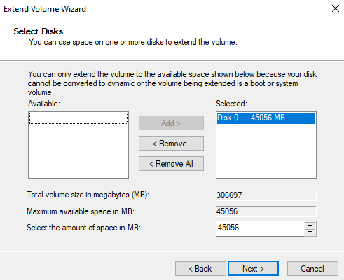 Extending C drive of Sitecore Azure VM under 5 minutes using PowerShell